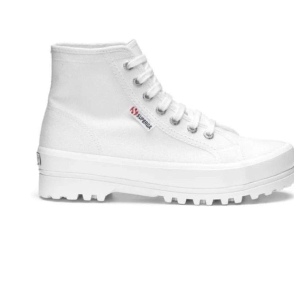 Superga 2341 Alpina Cotu High Top Platform Women's White Lace-Up Sneaker